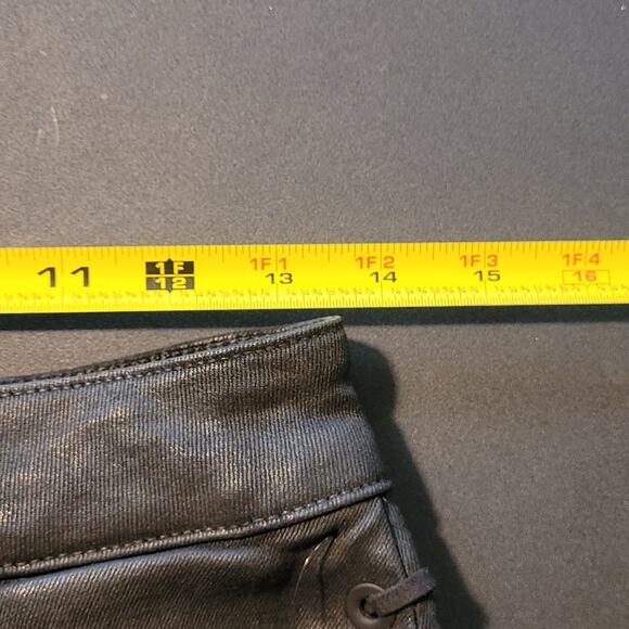 DL1961 Sandra Night Shine Black Coated Lace‑Up Denim Mini Skirt L NWT - Picture 15 of 16